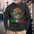 Mexico Independence Day Viva Mexico Pride Mexican Flag Long Sleeve T-Shirt Gifts for Old Men