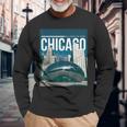 Millennium Park Bean May The Clout Be With Chicago Poster Long Sleeve T-Shirt Gifts for Old Men