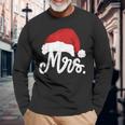 Mr And Mrs Santa Claus Couples Matching Christmas Pajamas Long Sleeve T-Shirt Gifts for Old Men