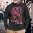 Nephew Of The Birthday Girl Cowgirl Boots Pink Matching Long Sleeve T-Shirt T-Shirt Gifts for Old Men