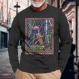 Occult Baba Yaga Russia Horror Gothic Grunge Satan Vintage Russia Long Sleeve T-Shirt Gifts for Old Men