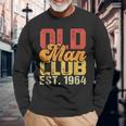Old Man Club Est1964 Birthday Vintage Graphic Long Sleeve T-Shirt T-Shirt Gifts for Old Men