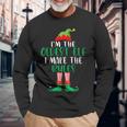 Oldest Elf Family Matching Christmas Pajama Party Long Sleeve T-Shirt Gifts for Old Men