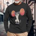 Olympic Snatch Siamese Cat Weightlifting Bodybuilding Muscle Long Sleeve T-Shirt Gifts for Old Men