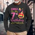 Omg Its My 7Th Birthday Girl 7 Years Old Bday Party Long Sleeve T-Shirt Gifts for Old Men