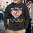 One Thankful School Counselor Hispanic Heritage Month Flags Long Sleeve T-Shirt Gifts for Old Men