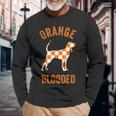 Orange Blooded Tennessee Hound Native Home Tn Rocky Top Long Sleeve Gifts for Old Men