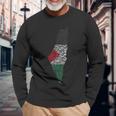 Palestine Free Palestine In Arabic Free Gaza Palestine Flag Long Sleeve T-Shirt Gifts for Old Men