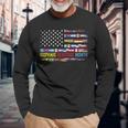 Hispanic Heritage Month All Countries Flag Heart Hands Long Sleeve T-Shirt Gifts for Old Men