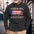 Hispanic Heritage Month Puerto Rican Puerto Rico Flag Pride Long Sleeve Gifts for Old Men