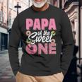 Papa Of The Sweet One Birthday 1St B-Day Donut One Party Long Sleeve T-Shirt Gifts for Old Men