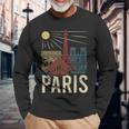 Paris France Paris Vacation Eiffel Tower Paris Souvenir Long Sleeve T-Shirt T-Shirt Gifts for Old Men