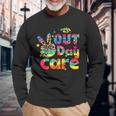 Peace Sign Out Daycare Tie Dye Leopard Student Graduation Long Sleeve Gifts for Old Men