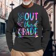Peace Out Third Grade Graduate Tie Dye Last Day Of School Long Sleeve T-Shirt T-Shirt Gifts for Old Men