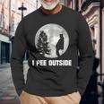 I Pee Outside Camping I Love Peeing Outside For Men Long Sleeve T-Shirt Gifts for Old Men