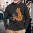 Pit Bull Gym Fitness Weightlifting Deadlift Bodybuilding Long Sleeve T-Shirt Gifts for Old Men