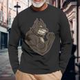 Pitbull At The Gym Muscle Fitness Training Long Sleeve T-Shirt Gifts for Old Men