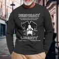 Political Liberty Vs Democracy Lamb Two Wolves Novelty Long Sleeve T-Shirt T-Shirt Gifts for Old Men