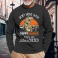 Poppy Grandpa Dont Mess With Poppysaurus Long Sleeve T-Shirt Gifts for Old Men