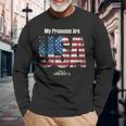 My Pronouns Are Usa 4Th Of July Celebration Proud American Long Sleeve Gifts for Old Men