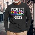Protect Queer Youth Lgbt Awareness Gay Lesbian Pride Long Sleeve T-Shirt T-Shirt Gifts for Old Men