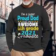 Proud Dad Of A 5Th Grade Graduate Here I Come Middle School Long Sleeve T-Shirt T-Shirt Gifts for Old Men