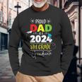 Proud Dad Of A Class Of 2024 5Th Grade Graduate Cute Heart Long Sleeve T-Shirt T-Shirt Gifts for Old Men