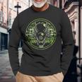 Psychobilly Horror Punk Rock Hr Xenomorph Baphomet Rock Long Sleeve T-Shirt Gifts for Old Men