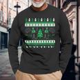 Psychology Ugly Christmas Sweater Brain Neurotransmitter Long Sleeve T-Shirt Gifts for Old Men