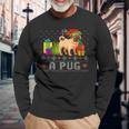 Pug Dog Ugly Christmas Sweaters Long Sleeve T-Shirt Gifts for Old Men
