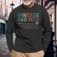 Rad Tech Noun Vintage Retro Style 60S 70S 80S Long Sleeve T-Shirt Gifts for Old Men