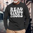 Read Banned Books Reading Librarian Reading Long Sleeve T-Shirt Gifts for Old Men