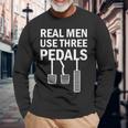 Real Use Three Pedals Manual Shift Stick Car Long Sleeve T-Shirt Gifts for Old Men