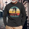 Rebekah Name Personalized Gymnastics Long Sleeve T-Shirt Gifts for Old Men
