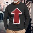 Red Arrow Pointing Up Long Sleeve T-Shirt Gifts for Old Men