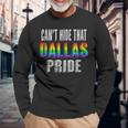Retro 70S 80S Style Cant Hide That Dallas Gay Pride Long Sleeve T-Shirt Gifts for Old Men