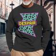 Retro 90S Despair Vaporwave Aesthetics Long Sleeve T-Shirt Gifts for Old Men