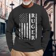 Retro American Flag Ruger American Family Day Matching Long Sleeve Gifts for Old Men