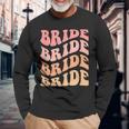 Retro Batch Bachelorette Party Outfit Bride Long Sleeve T-Shirt Gifts for Old Men