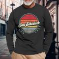 Retro East Schodack Home State Cool 70S Style Sunset Long Sleeve T-Shirt Gifts for Old Men