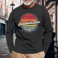 Retro Edmundson Acres Home State Cool 70S Style Sunset Long Sleeve T-Shirt Gifts for Old Men