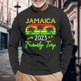 Retro Jamaica Vacation 2023 Jamaican Holiday Trip Long Sleeve T-Shirt Gifts for Old Men