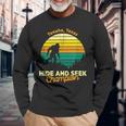 Retro Sasquatch Tenaha Texas Bigfoot State Souvenir Long Sleeve T-Shirt Gifts for Old Men