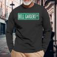 Retro Style Bell Gardens Ca Street Sign Long Sleeve T-Shirt Gifts for Old Men