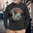 Retro Vintage Surely Not Everybody Was Kung Fu Fighting Long Sleeve T-Shirt T-Shirt Gifts for Old Men