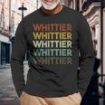 Retro Whittier California Long Sleeve T-Shirt Gifts for Old Men