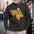 Rosh Hashanah 5784 Hebrew Year Honey Comb Long Sleeve T-Shirt Gifts for Old Men
