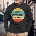 Savannah Name Long Sleeve T-Shirt Gifts for Old Men