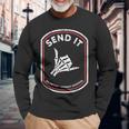 Send It No Victory Without Sacrifice Hand Bone Long Sleeve T-Shirt Gifts for Old Men