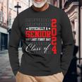 Senior 2024 Graduation My Last First Day Of Class Of 2024 Long Sleeve T-Shirt T-Shirt Gifts for Old Men